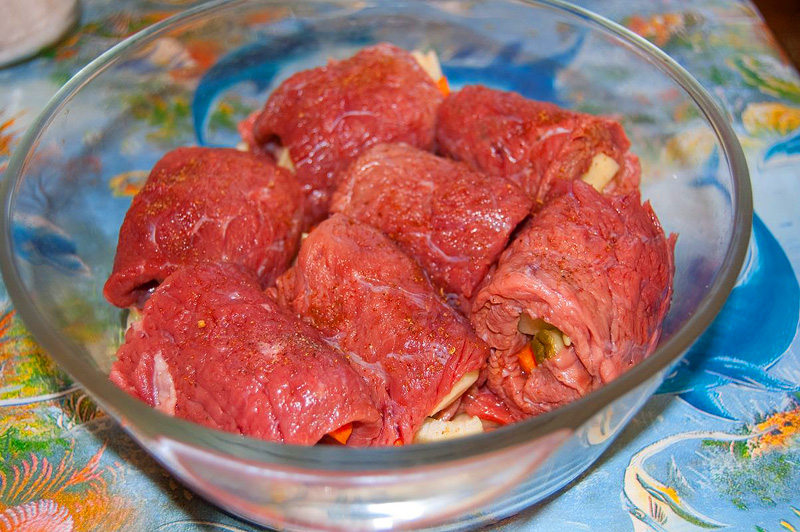 мясо, говядина, овощи, начинка, рулеты