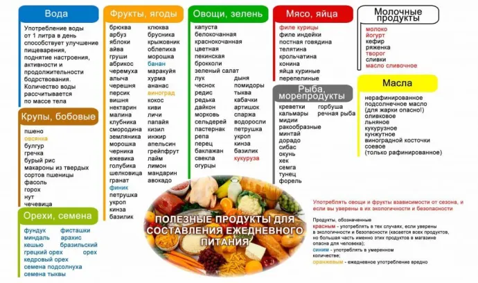 Правильные продукты питания