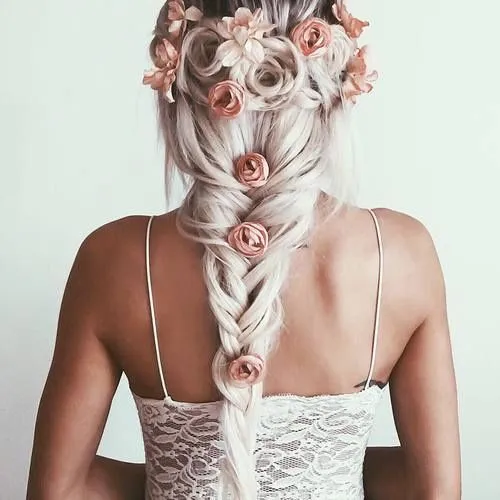 flowery braids