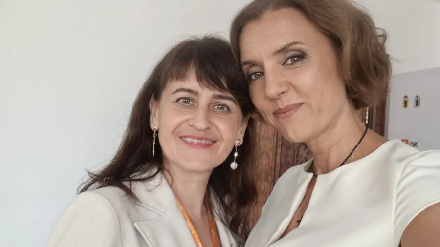 актриса Ксения Алферова и главный редактор Лена Хасанова